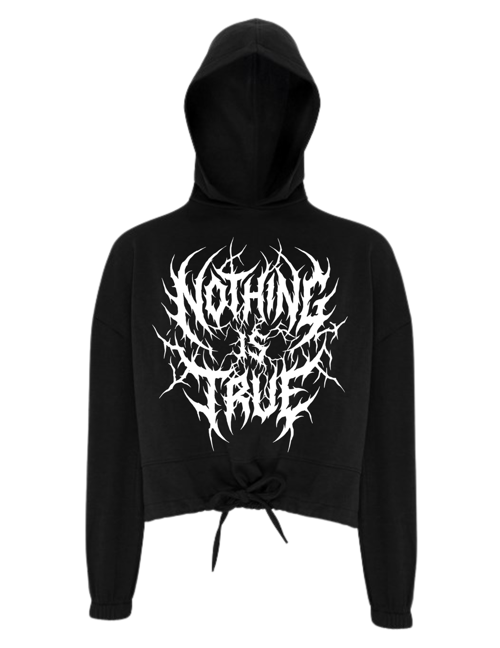 Death Metal Cropped Hoodie