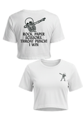 Rock, Paper, Scissors, Throat Punch! Women's Cropped Tee