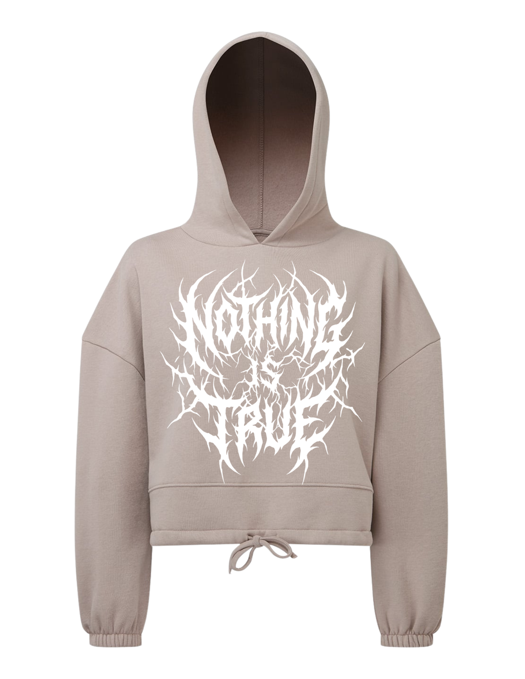Death Metal Cropped Hoodie