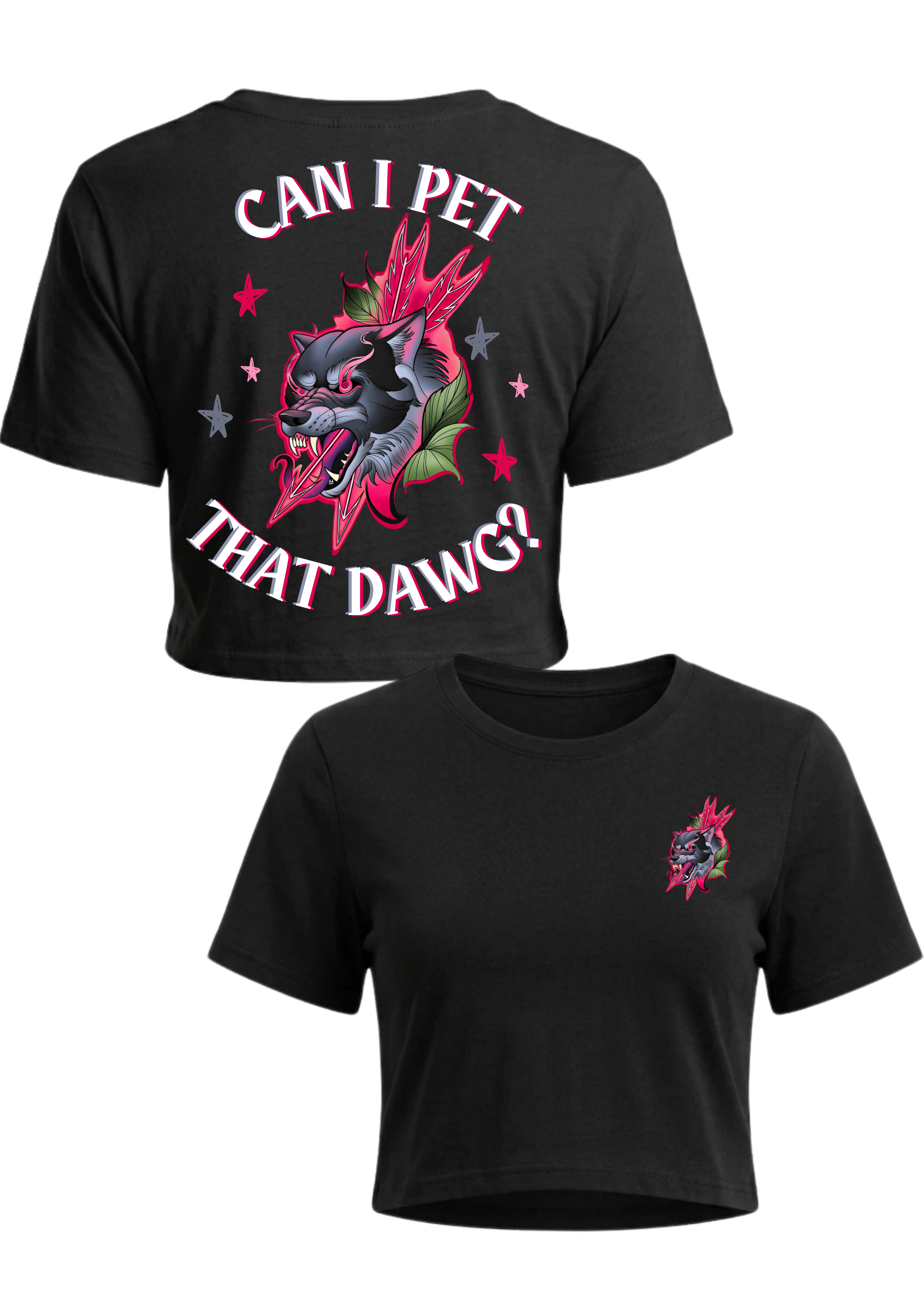 Can I Pet That Dawg Women's Cropped Tee