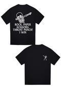 Rock, Paper, Scissors, Throat Punch! Unisex Oversized Tee