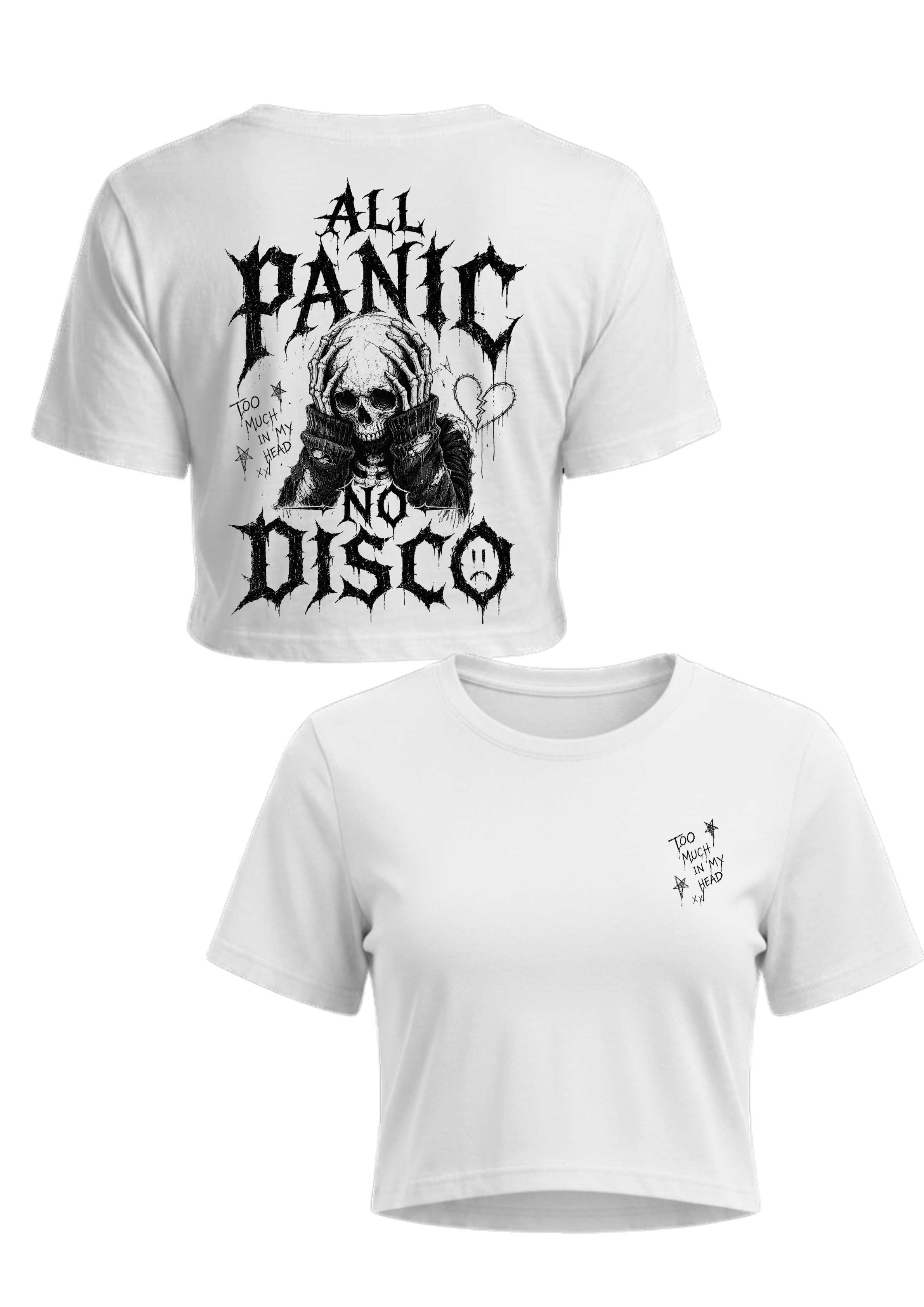 All Panic No Disco Women's Cropped Tee