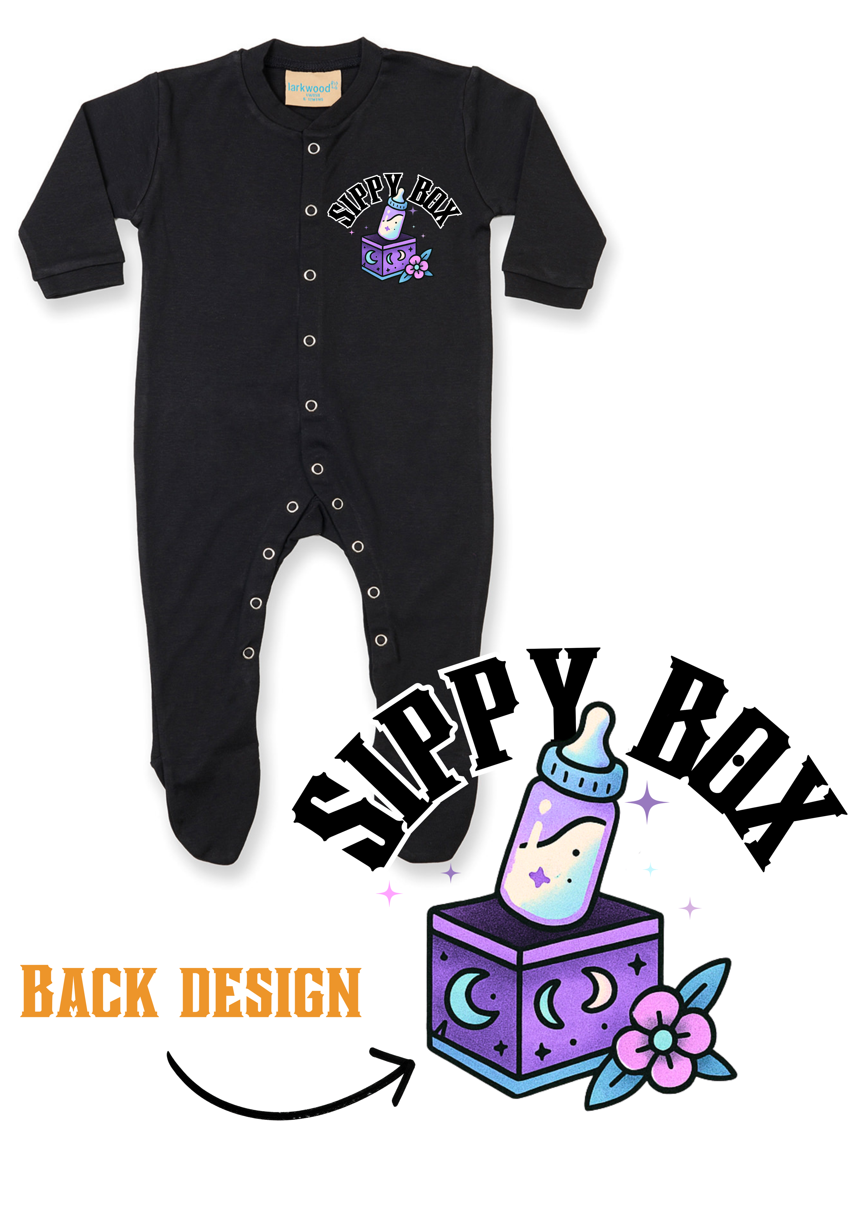 Printed Baby Button Up Sleep Suit