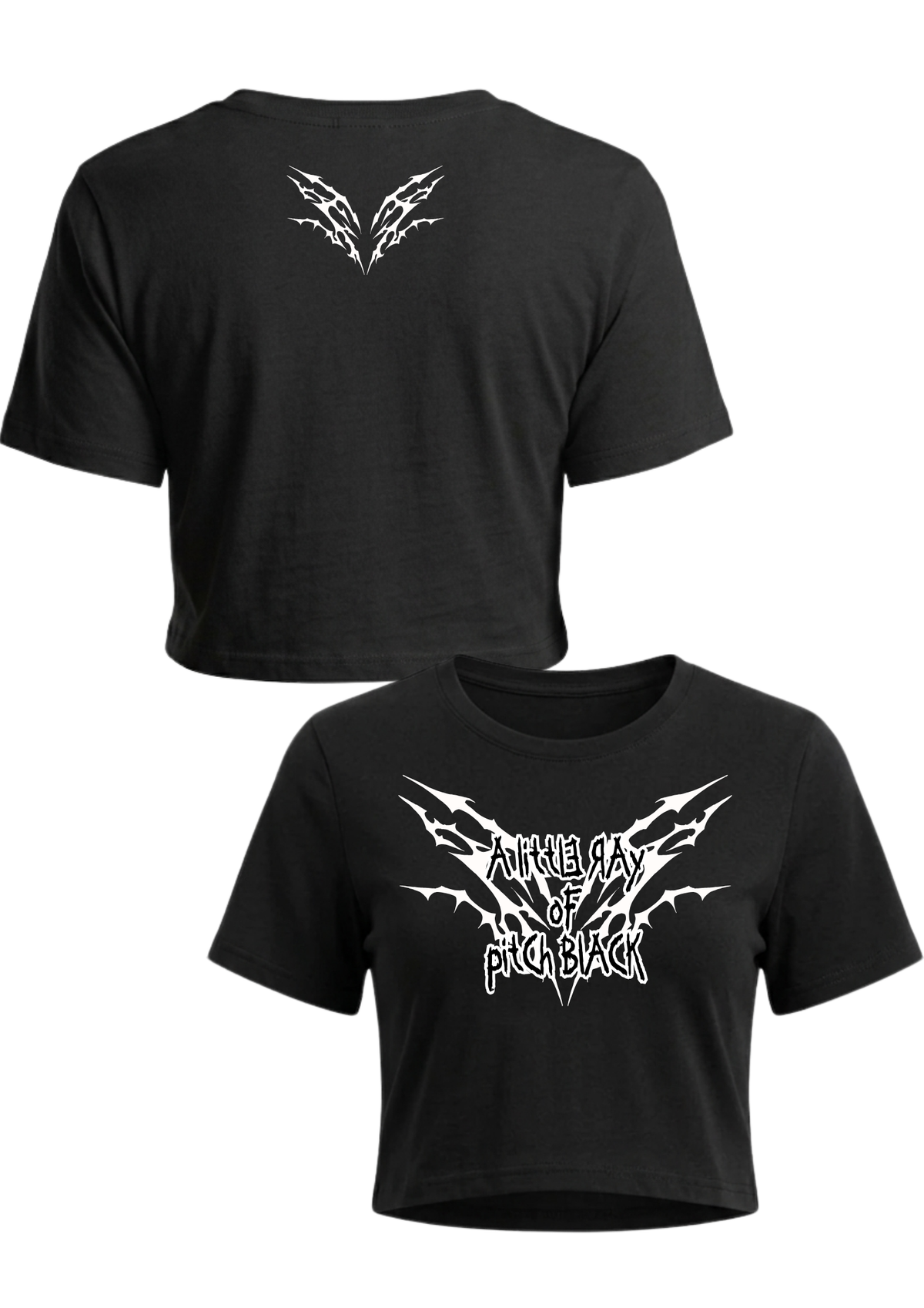 Little Ray Of Pitch Black Cropped Tee